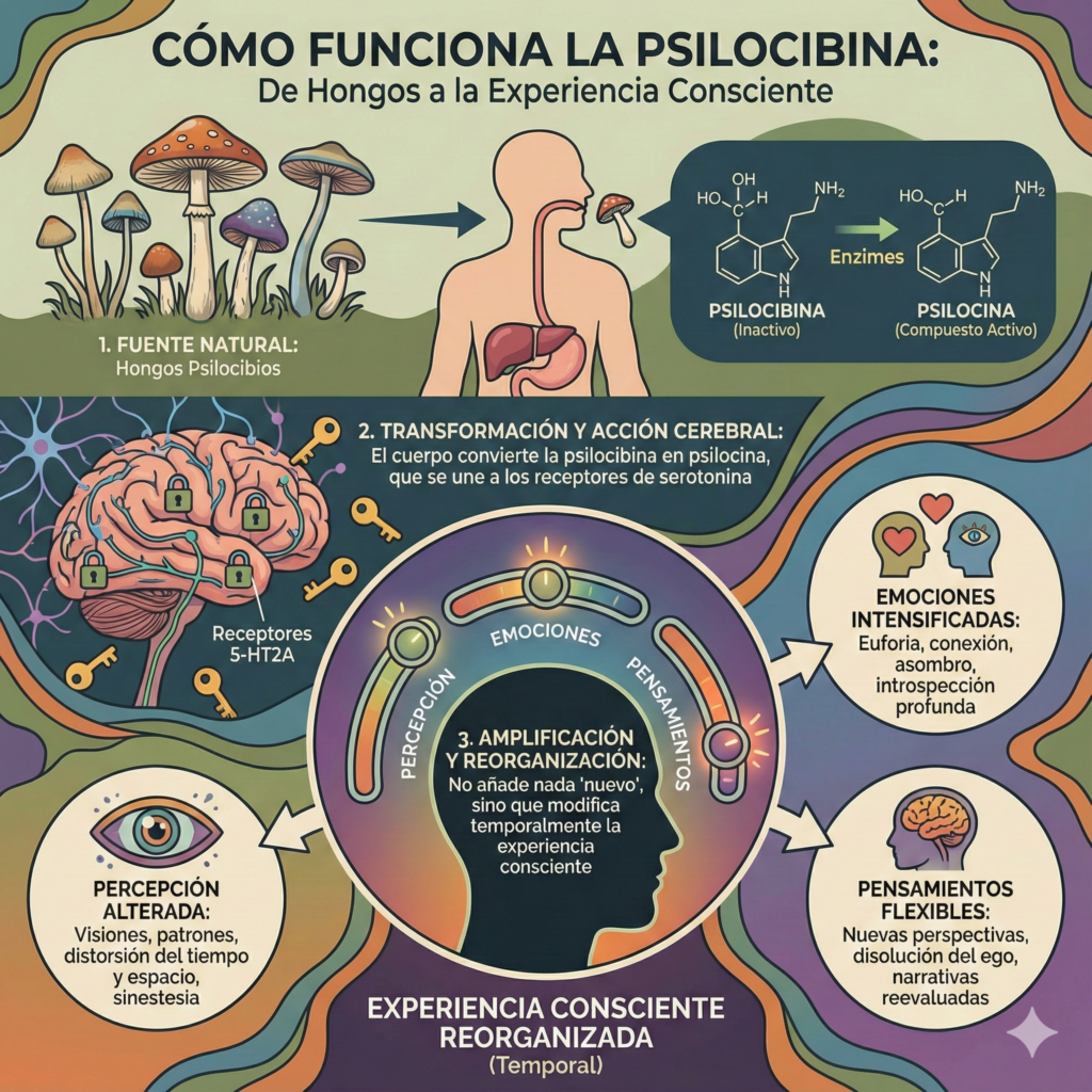Como funciona la psilocibina