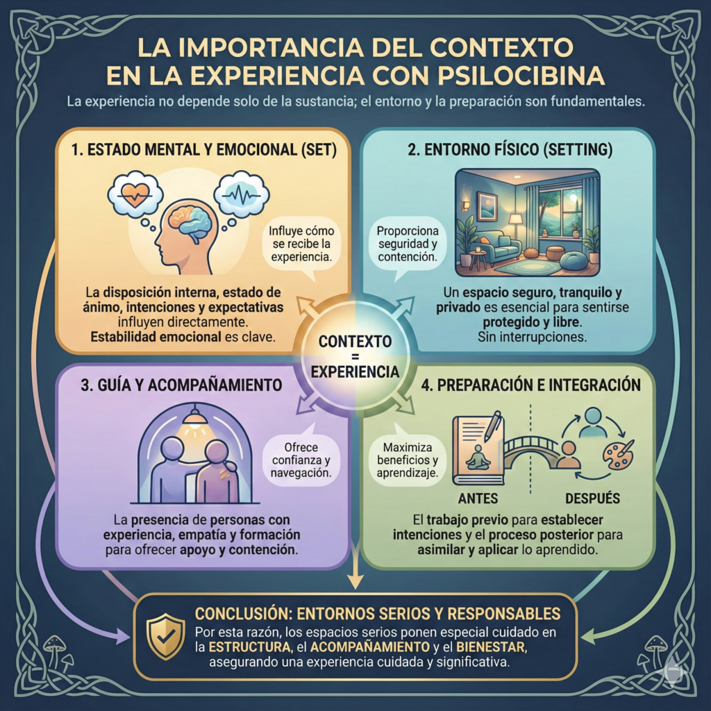 la importancia del contexto en la experiencia con psilocibina